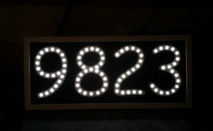 LED ADDRESS SIGN BACK LIT