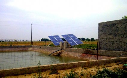 A solar pump installed by
