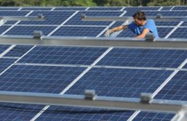 offering solar energy into the grid makes the meter spin in reverse.