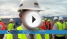 Governor tours Utah’s largest solar power plant under